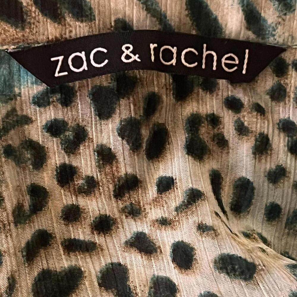 Zac & Rachel glam fairy leopard print blouse Size Large NWOT - Picture 7 of 7